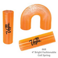 Translucent Colored Tall Coil Spring, 4" - Orange